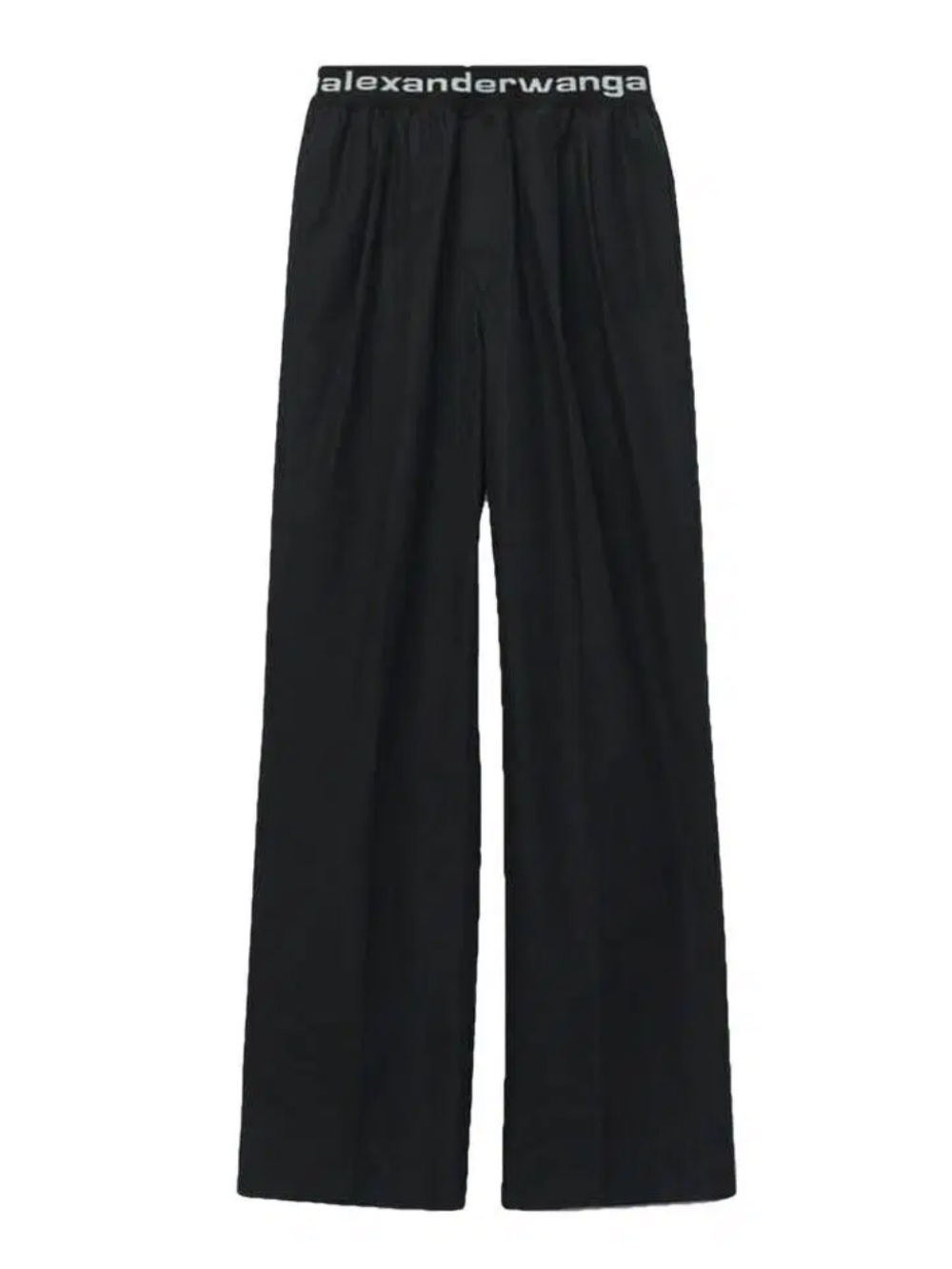 Alexander Wang Black Pleated Cotton Trousers